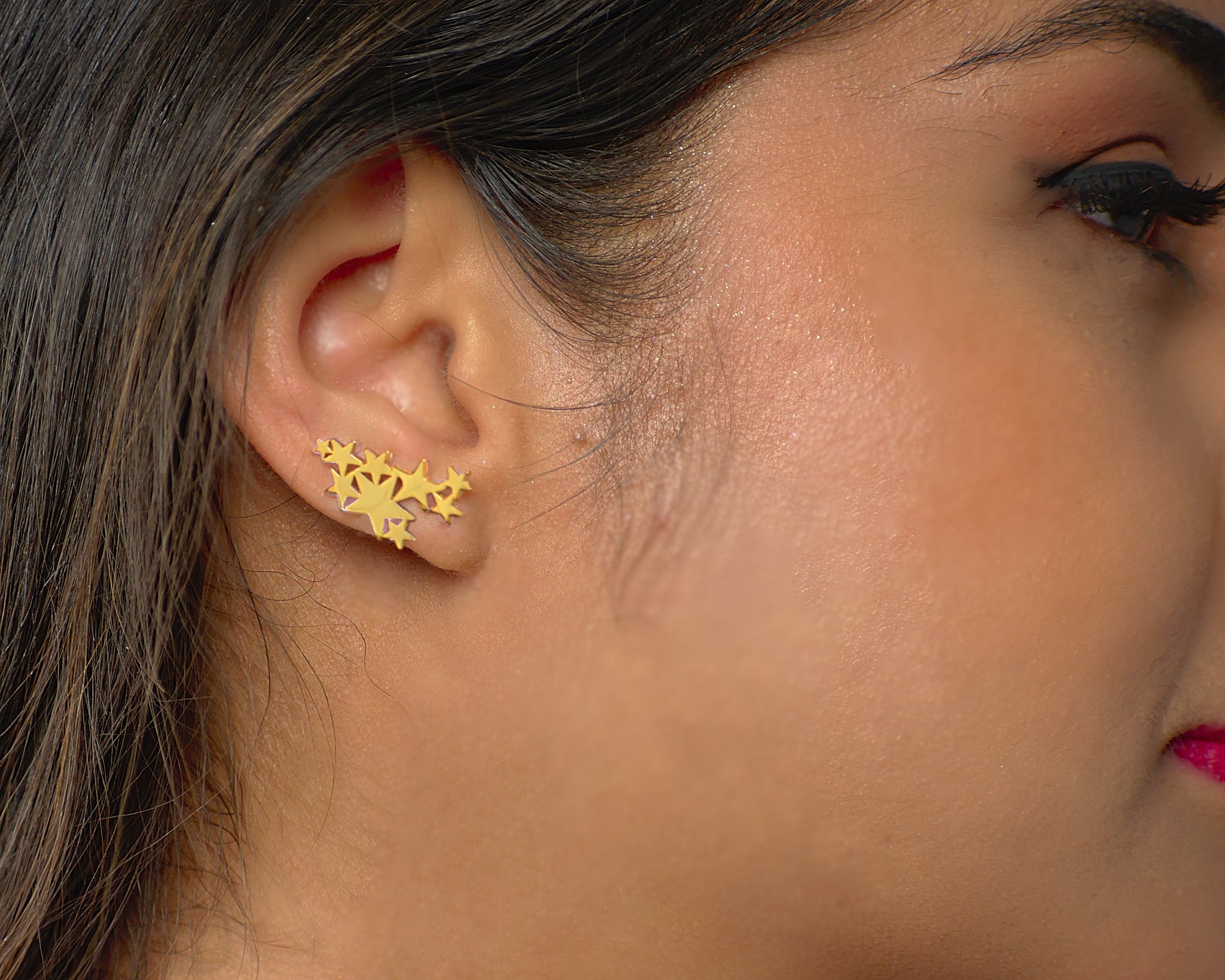 Star climber 2025 earrings gold