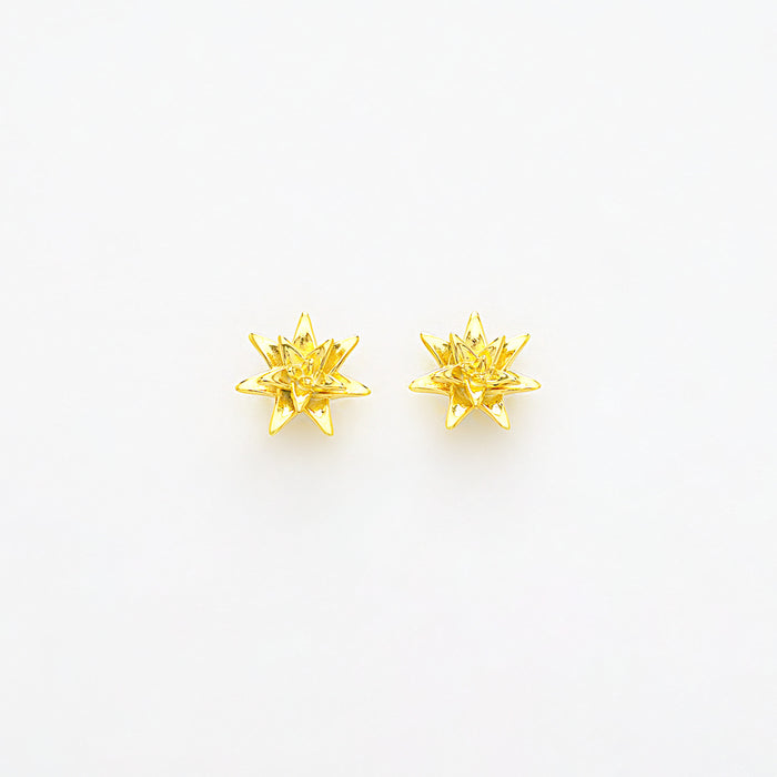 jackie full bloom flower petal earrings lightweight minimalist statement earrings