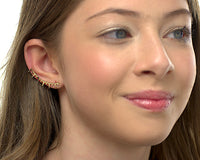 unique lightweight gold spike ear cuff