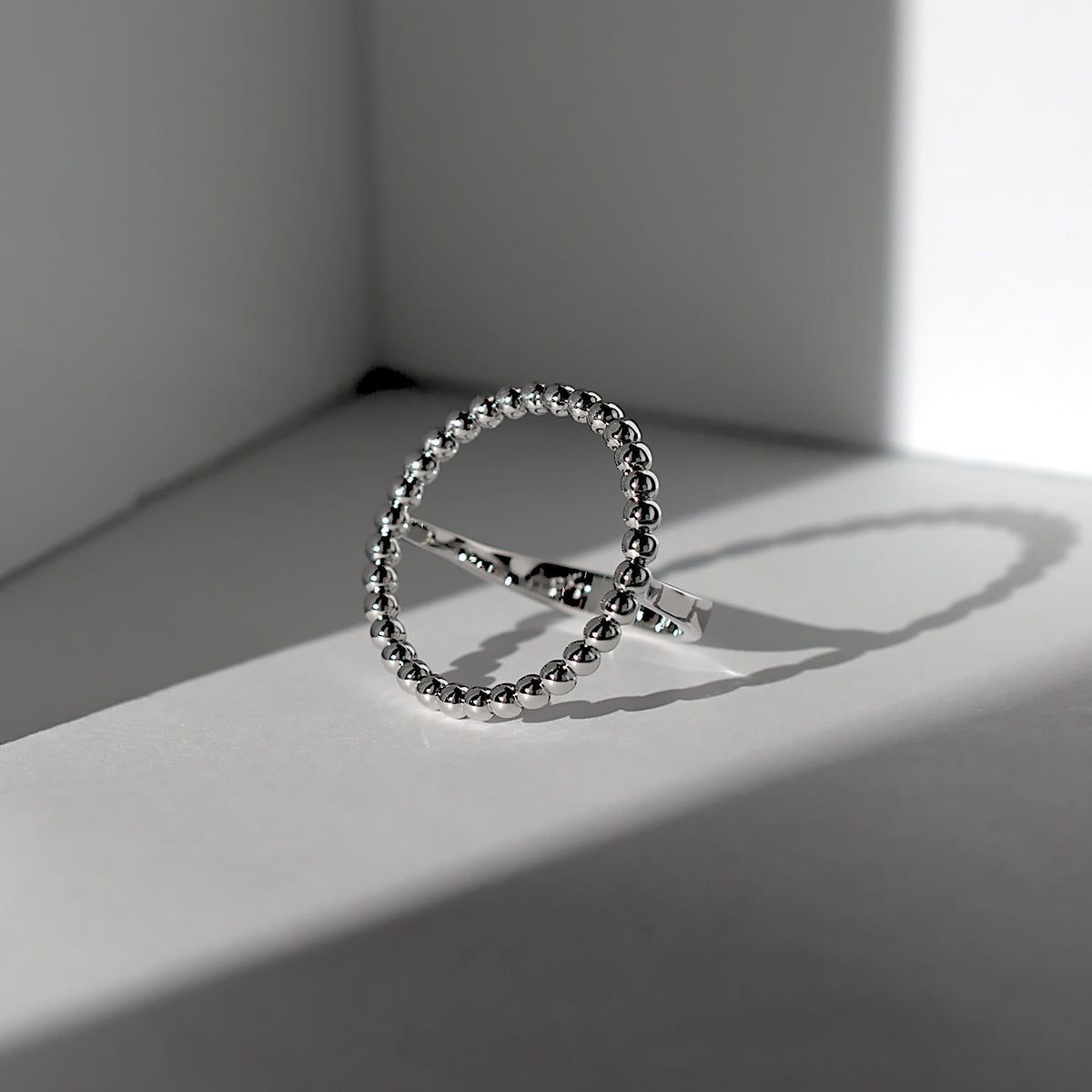 Irena stackable ring by coco + peach jewelry up close product photo
