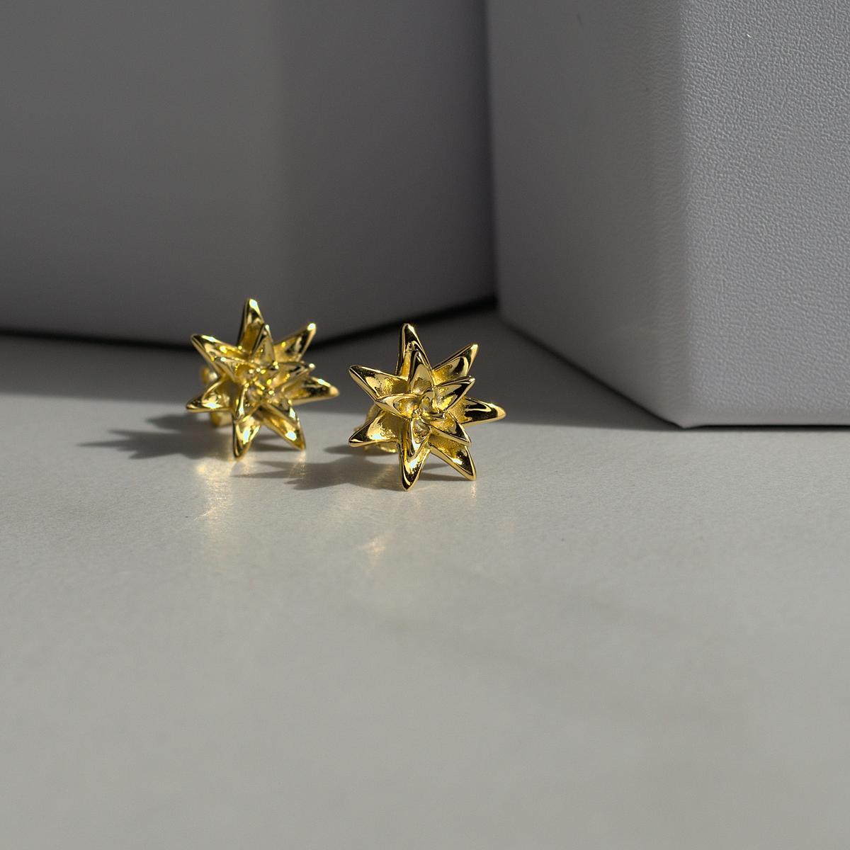 Jackie blooming stud earrings by coco + peach jewelry up close product photo