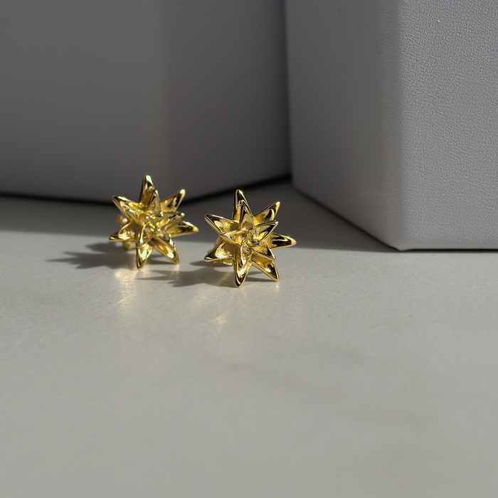 Jackie blooming stud earrings by coco + peach jewelry up close product photo