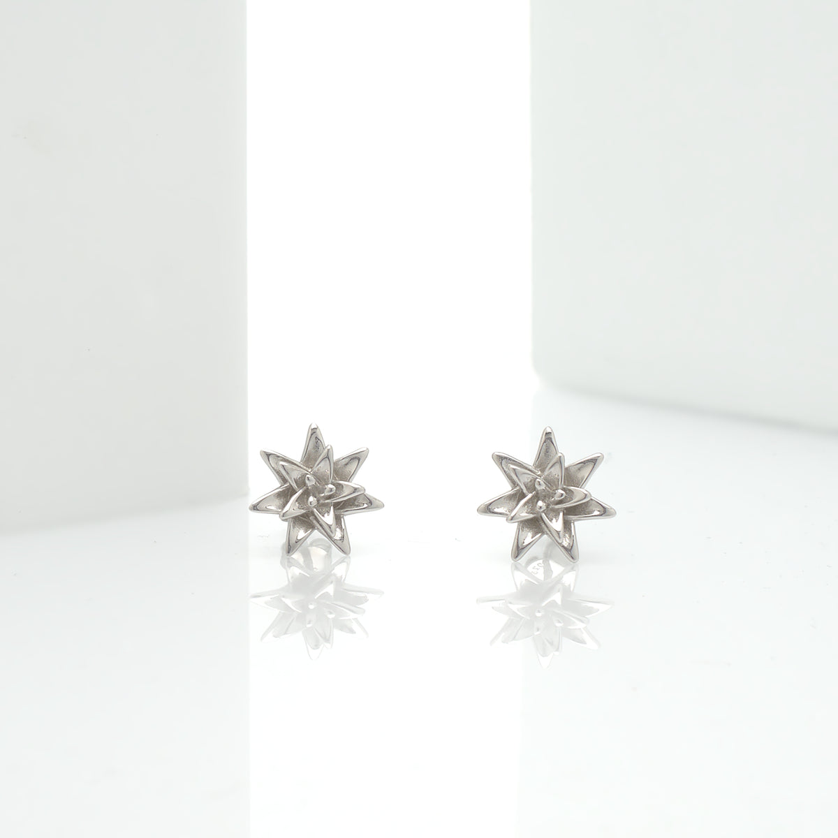 Jackie blooming stud earrings by coco + peach jewelry up close product photo