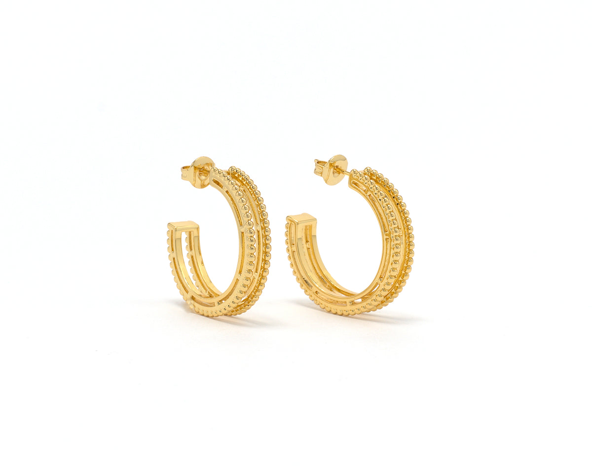 Marie midi hoop earrings by coco + peach jewelry up close product photo