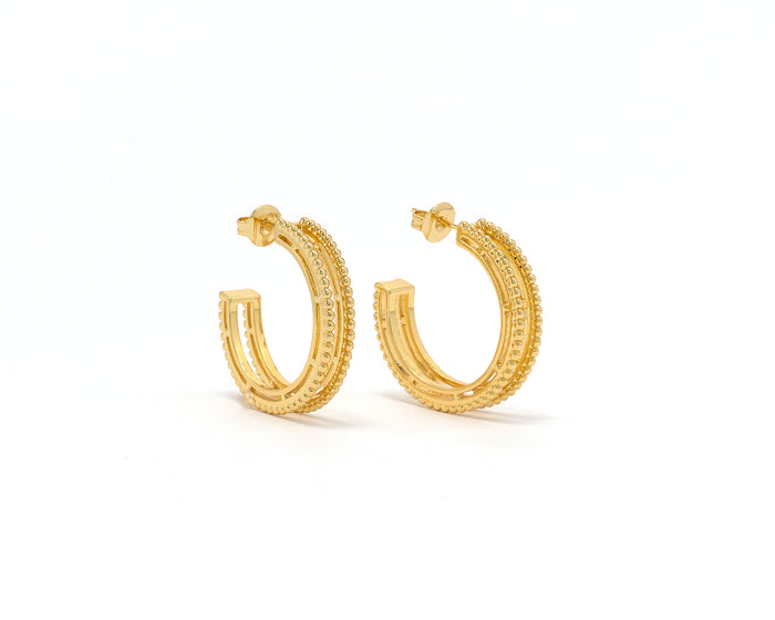 Marie midi hoop earrings by coco + peach jewelry up close product photo