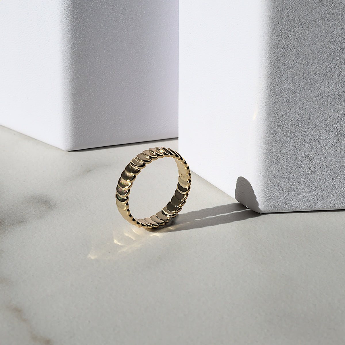 Maureen friendship stackable ring by coco + peach jewelry up close product photo