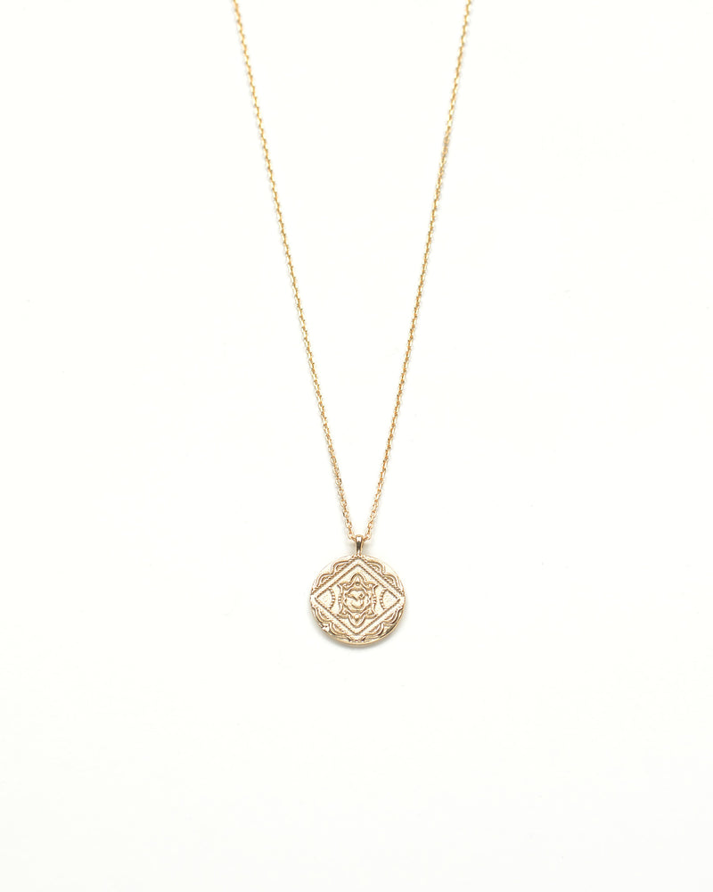 18k gold plated sterling silver medallion and necklace trendy affordable minimalist demifine