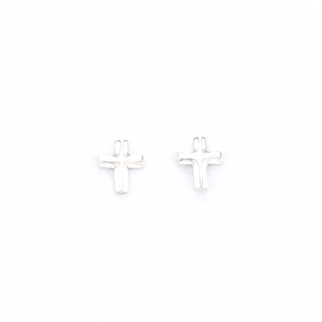 cross sterling silver stud earrings girls jewelry affordable