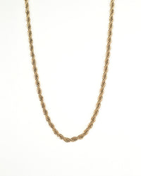 18 inch twisted 18k gold plated sterling silver chain