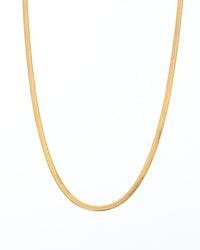 Valentina 4 mm gold necklace up close product photo