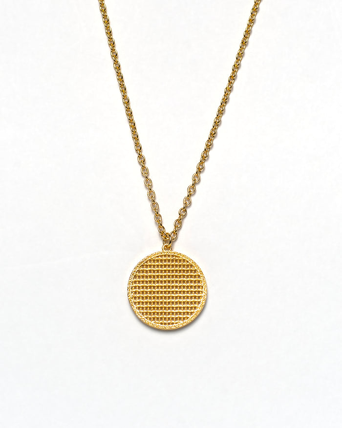 Gold medallion necklace Chicago jewelry online 