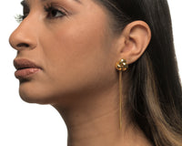 gold plated knot convertible earring fashion jewelry online near me silver