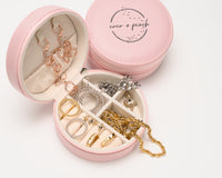 pink jewelry travel case