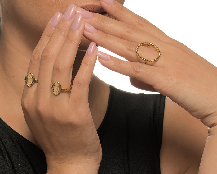  Virgen de Guadalupe ring gold jewelry fashion
